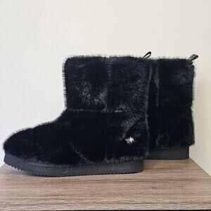 Michael Michael Kors Women's Stark Cozy Slipper Booties Size 7 Black   NWT